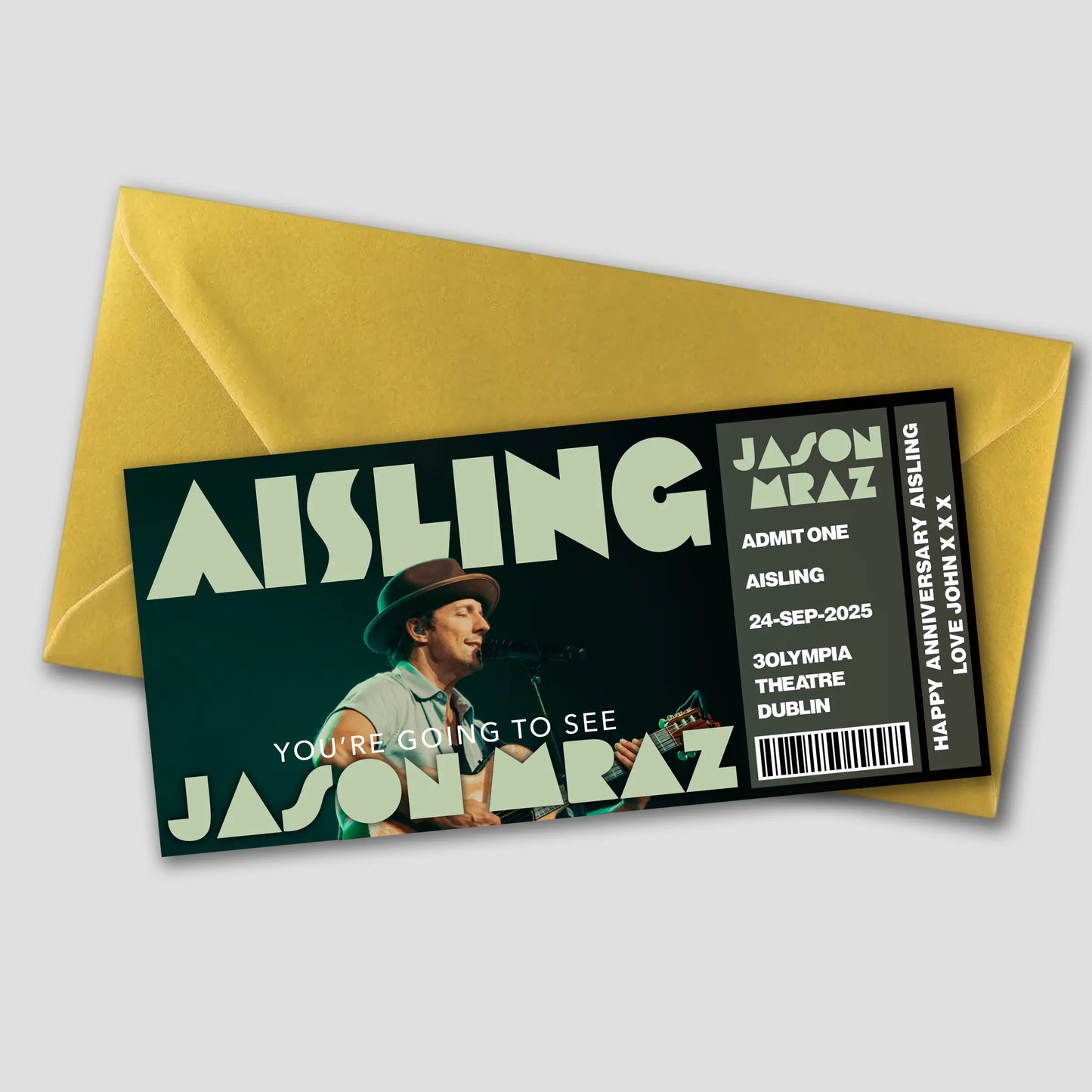 Jason Mraz Gift Ticket