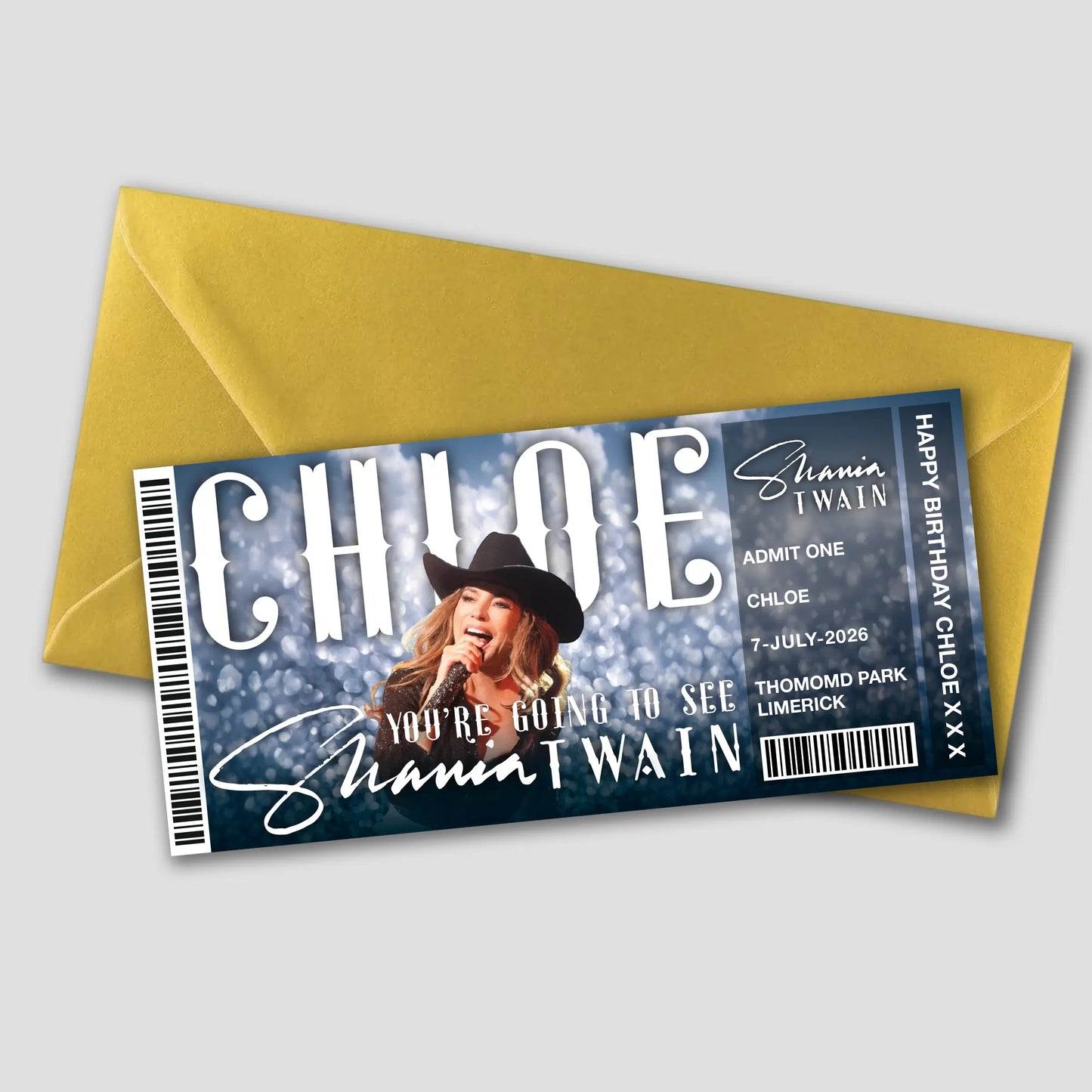 Shania Twain Gift Ticket