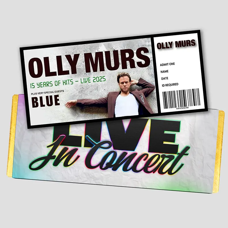 Personalised Olly Murs Gift Ticket