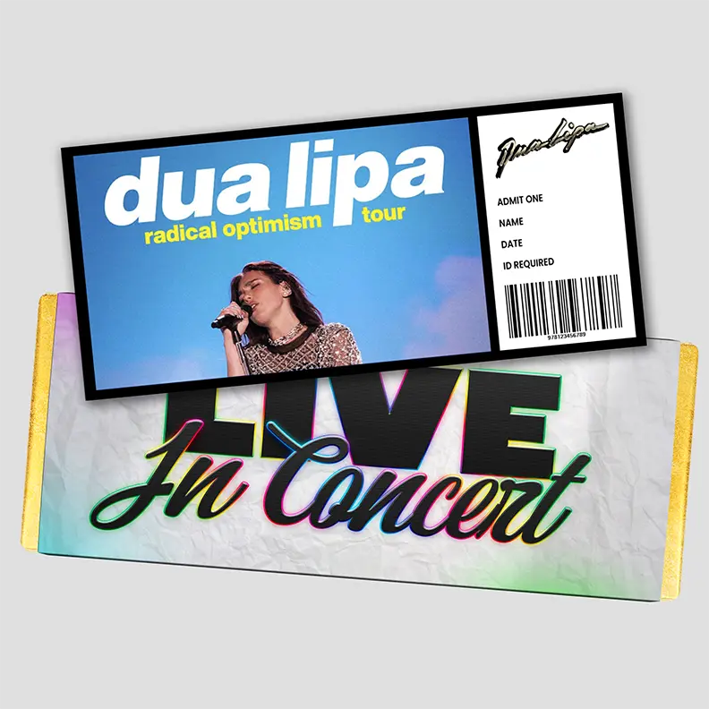 Personalised Dua Lipa Gift Ticket
