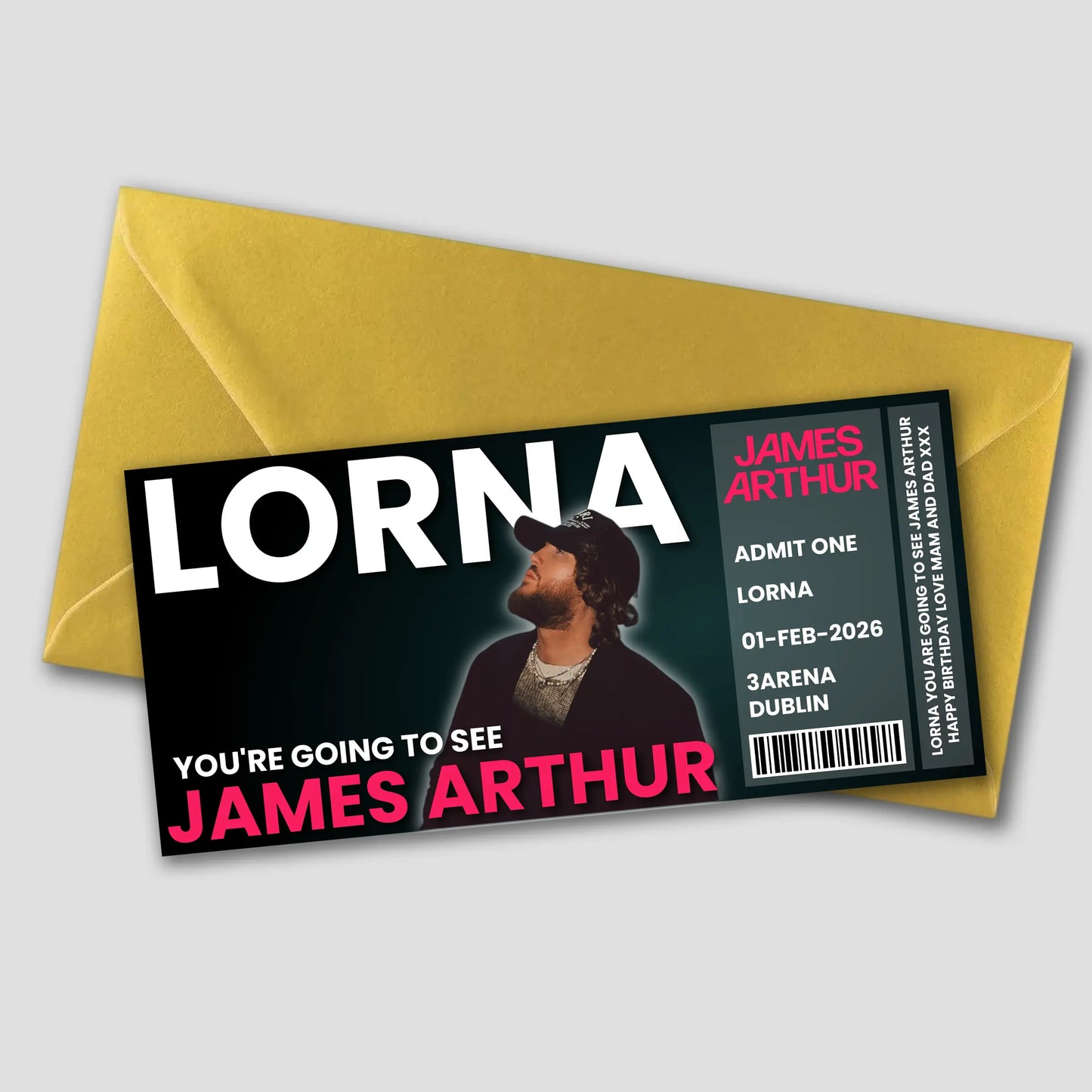 James Arthur Concert Gift Ticket
