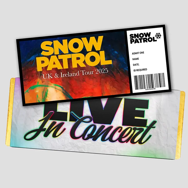 Personalised Snow Patrol Gift Ticket