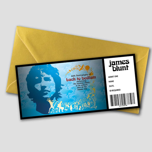 Personalised James Blunt Gift Ticket