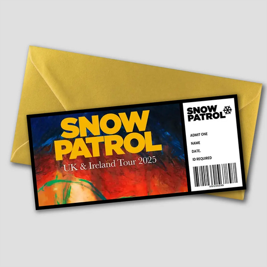 Personalised Snow Patrol Gift Ticket