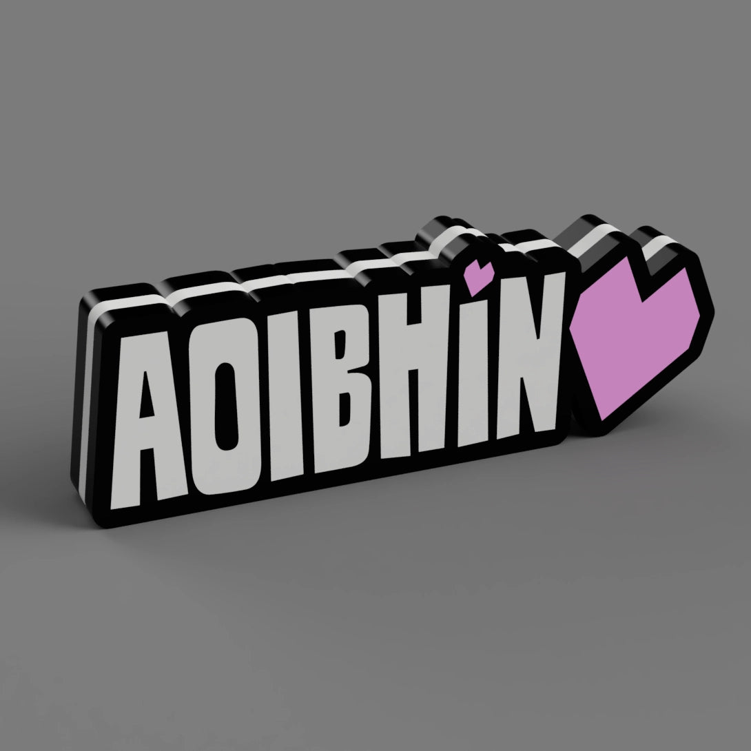 Personalised Chunky Font Name Lightbox