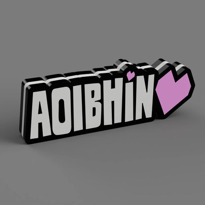 Personalised Chunky Font Name Lightbox