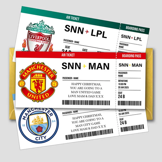 Personalised Football Match Gift Ticket