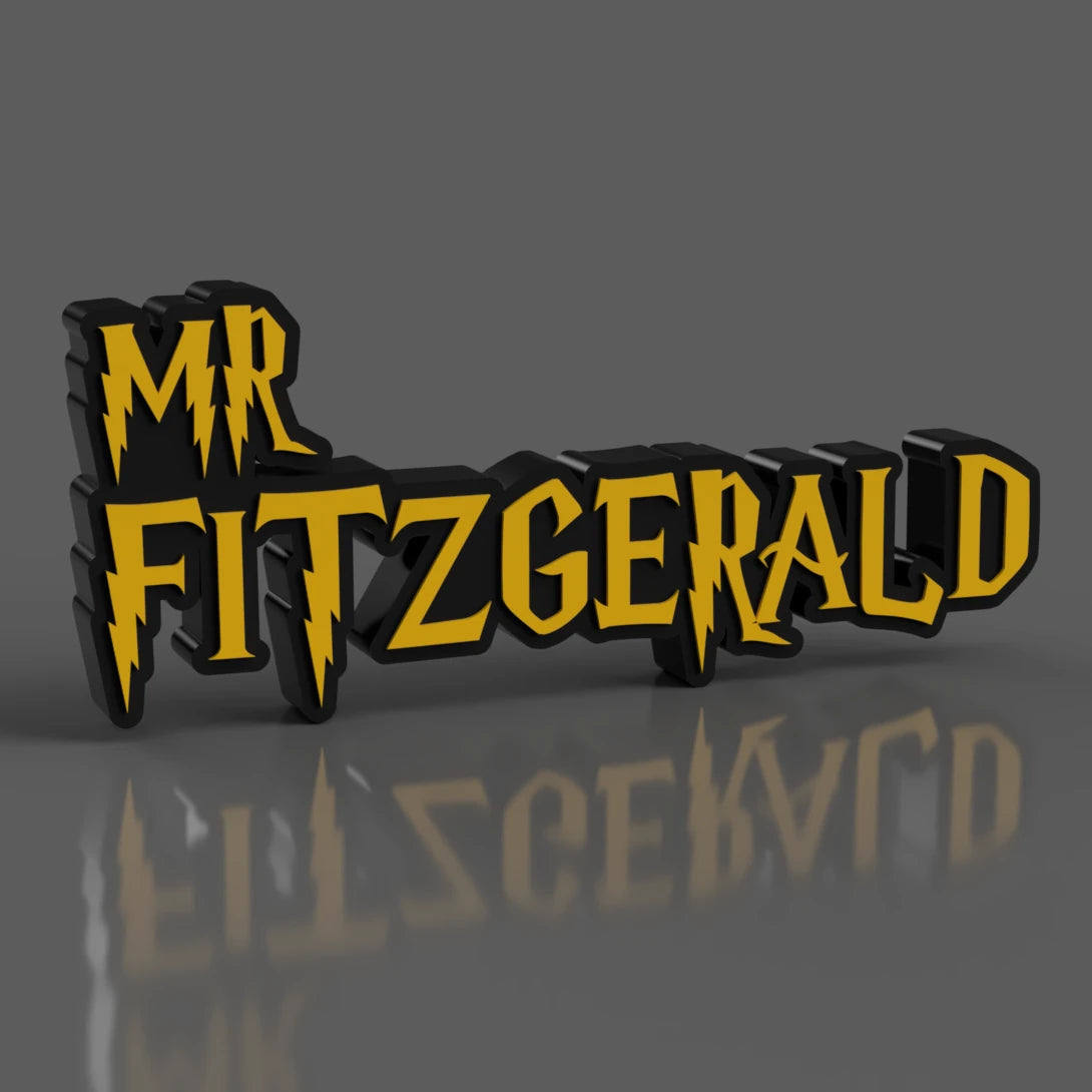 Harry Potter Text Gift Name Plate