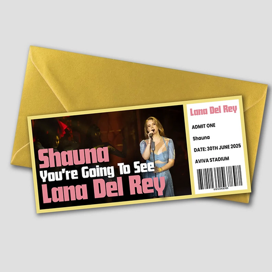 Personalised Lana Del Rey Gift Ticket