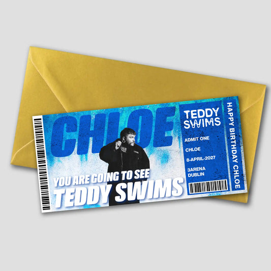Personalised Teddy Swims concert gift ticket for 3Arena Dublin 2027