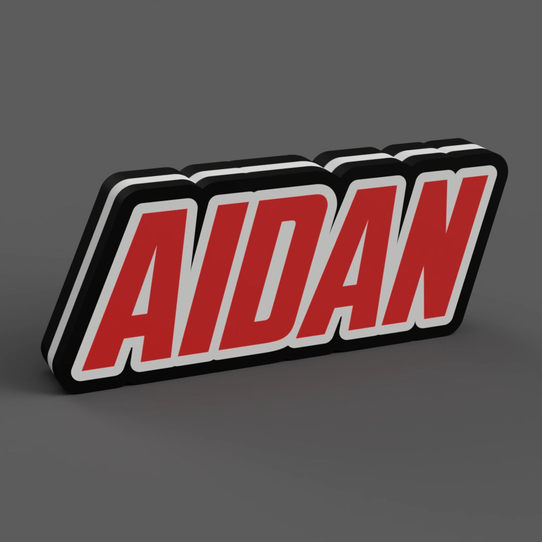 Personalised Block Font Name Lightbox