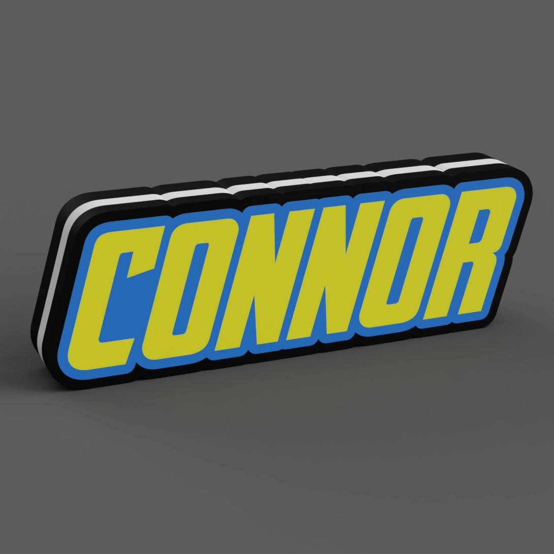 Personalised Block Font Name Lightbox