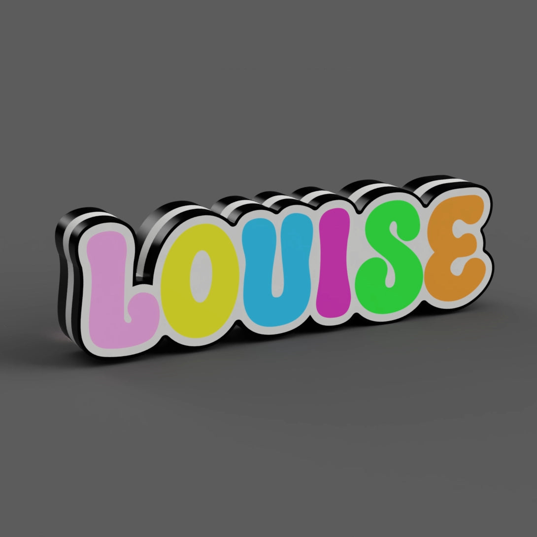 Personalised Bubble Font Name Lightbox