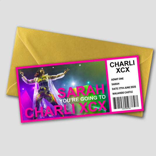 Personalised Charli XCX Gift Ticket