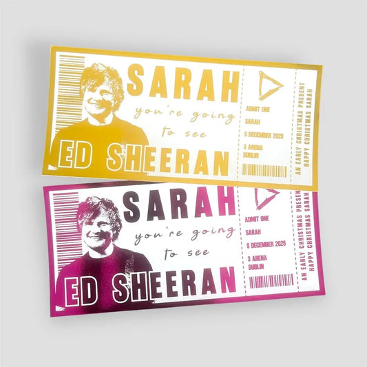 Foiled Concert Gift Ticket
