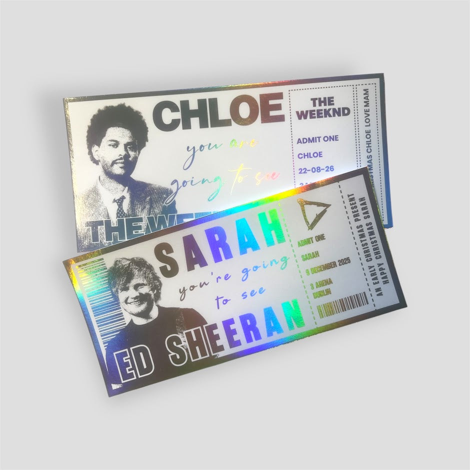 Foiled Concert Gift Ticket
