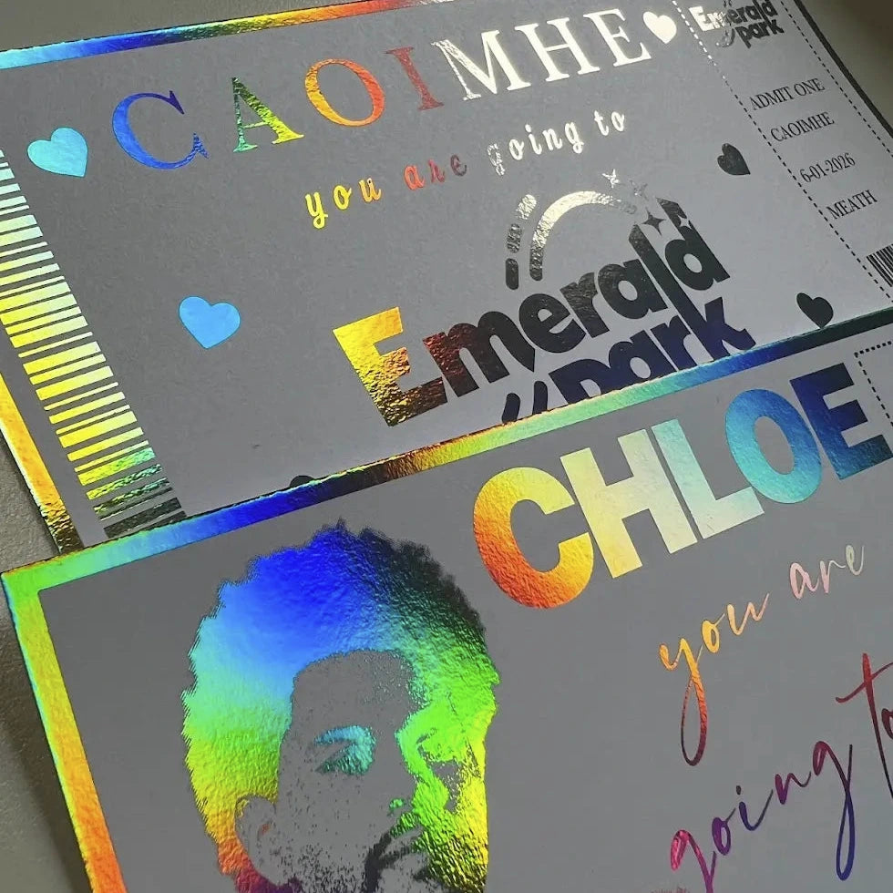 Foiled Concert Gift Ticket