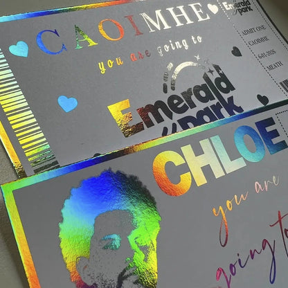 Foiled Concert Gift Ticket