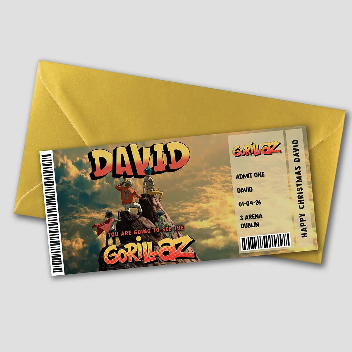 Gorillaz Gift Ticket