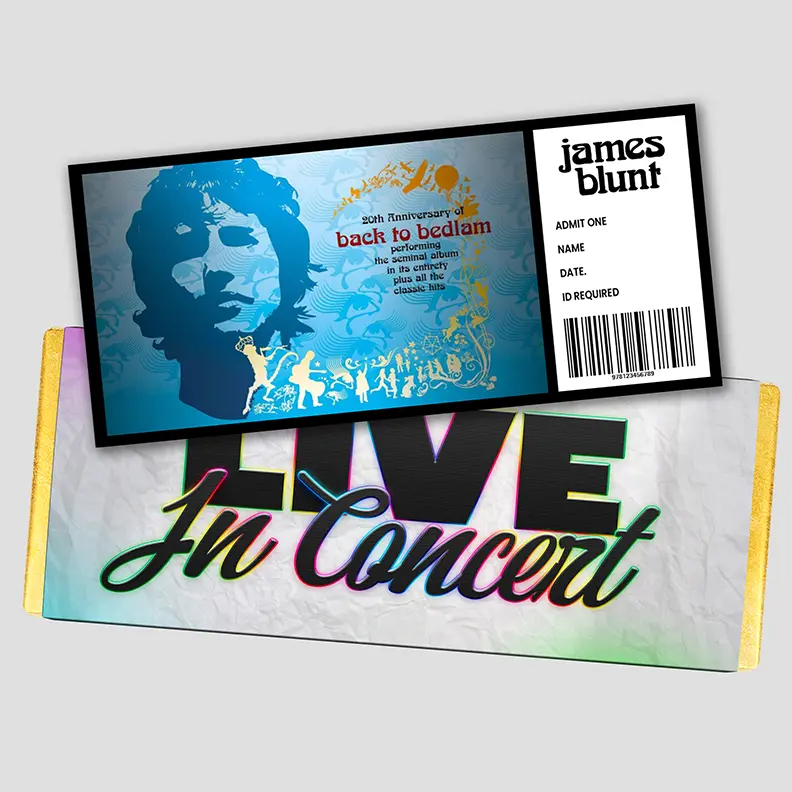 Personalised James Blunt Gift Ticket