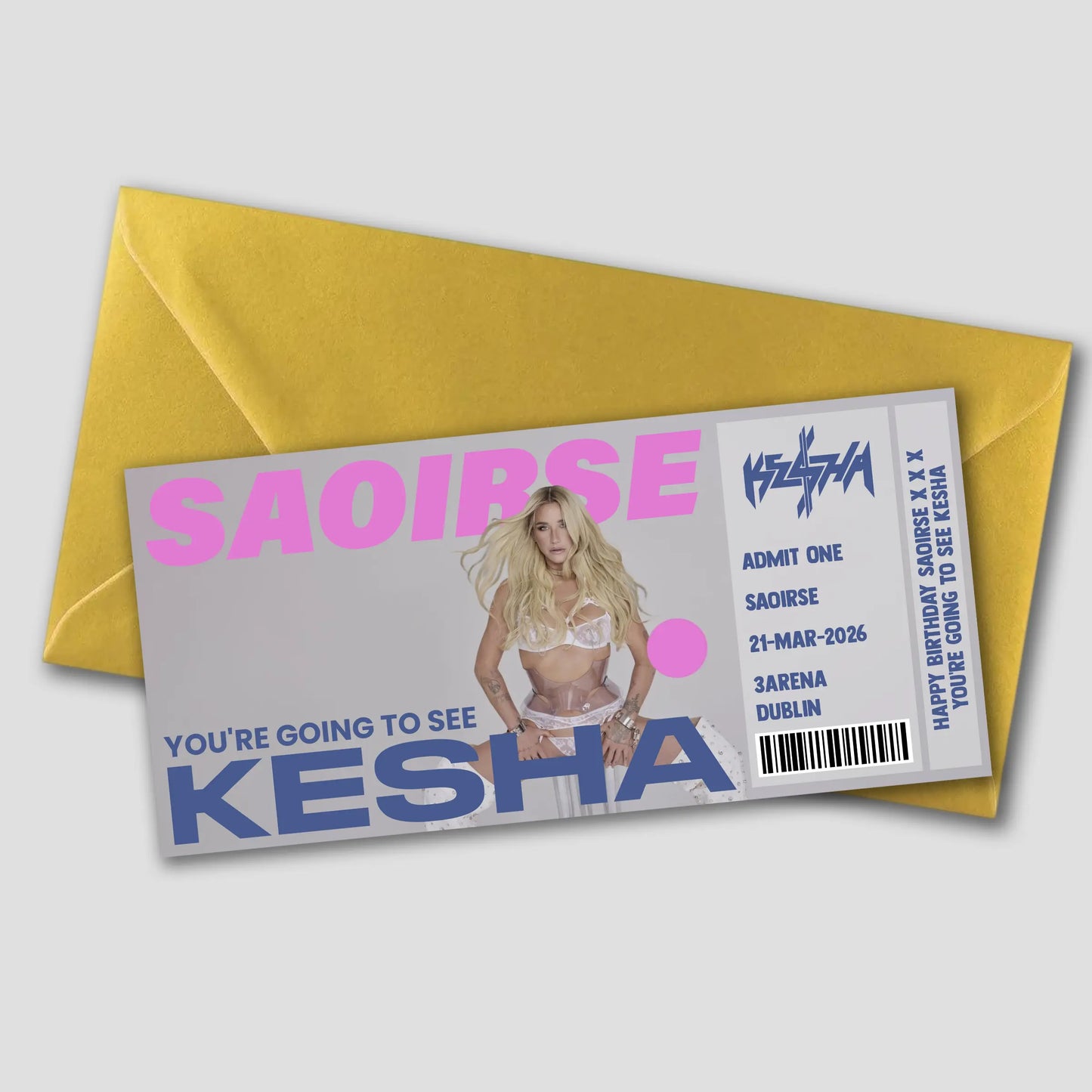 Kesha Concert Gift Ticket