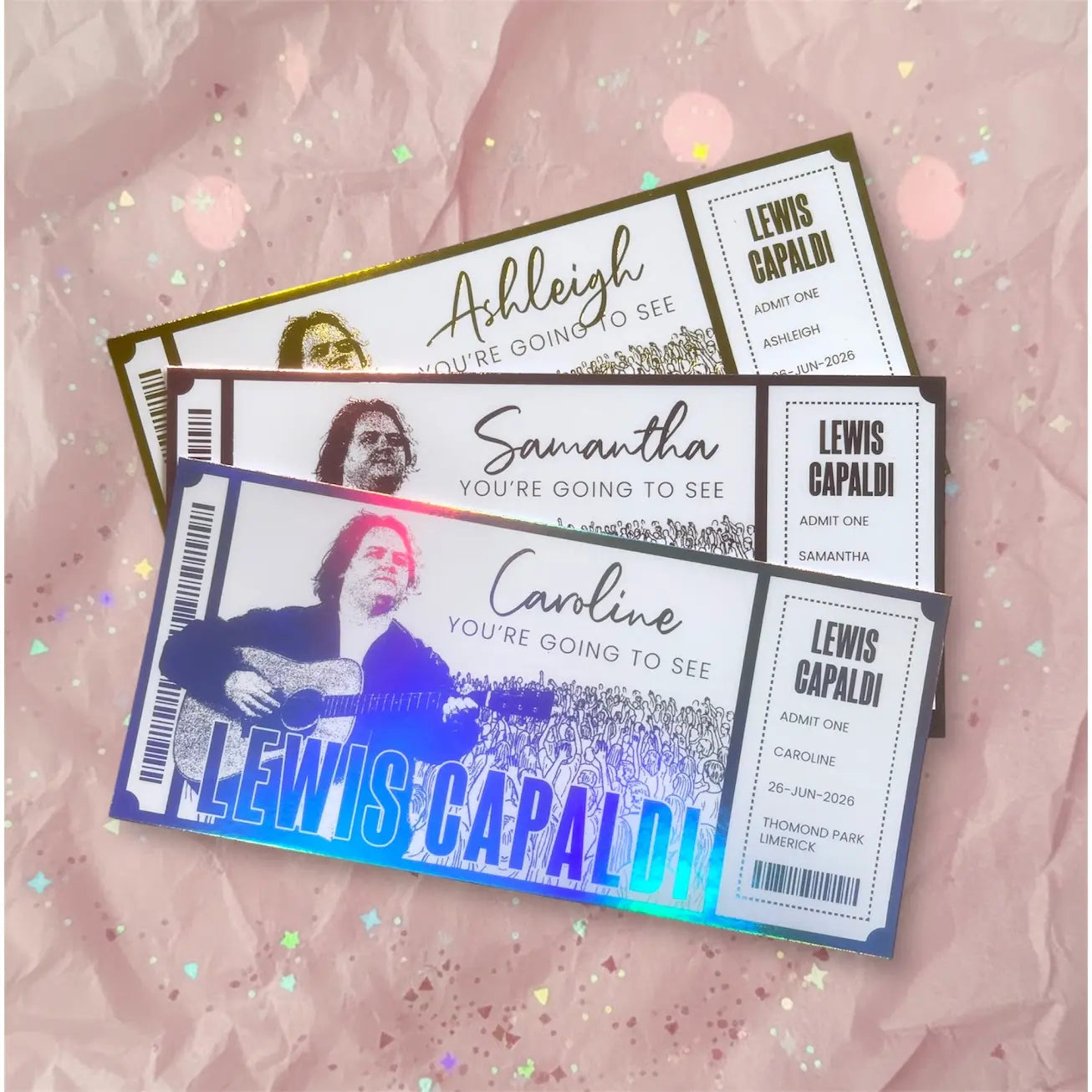 Foiled Concert Gift Ticket