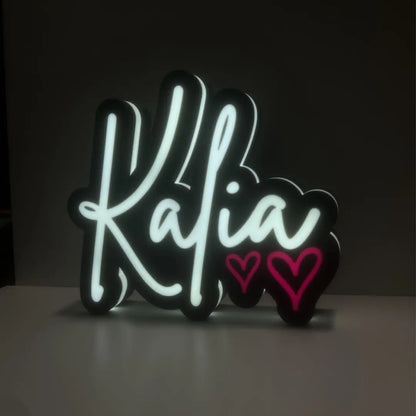 Personalised Script Font Name Lightbox