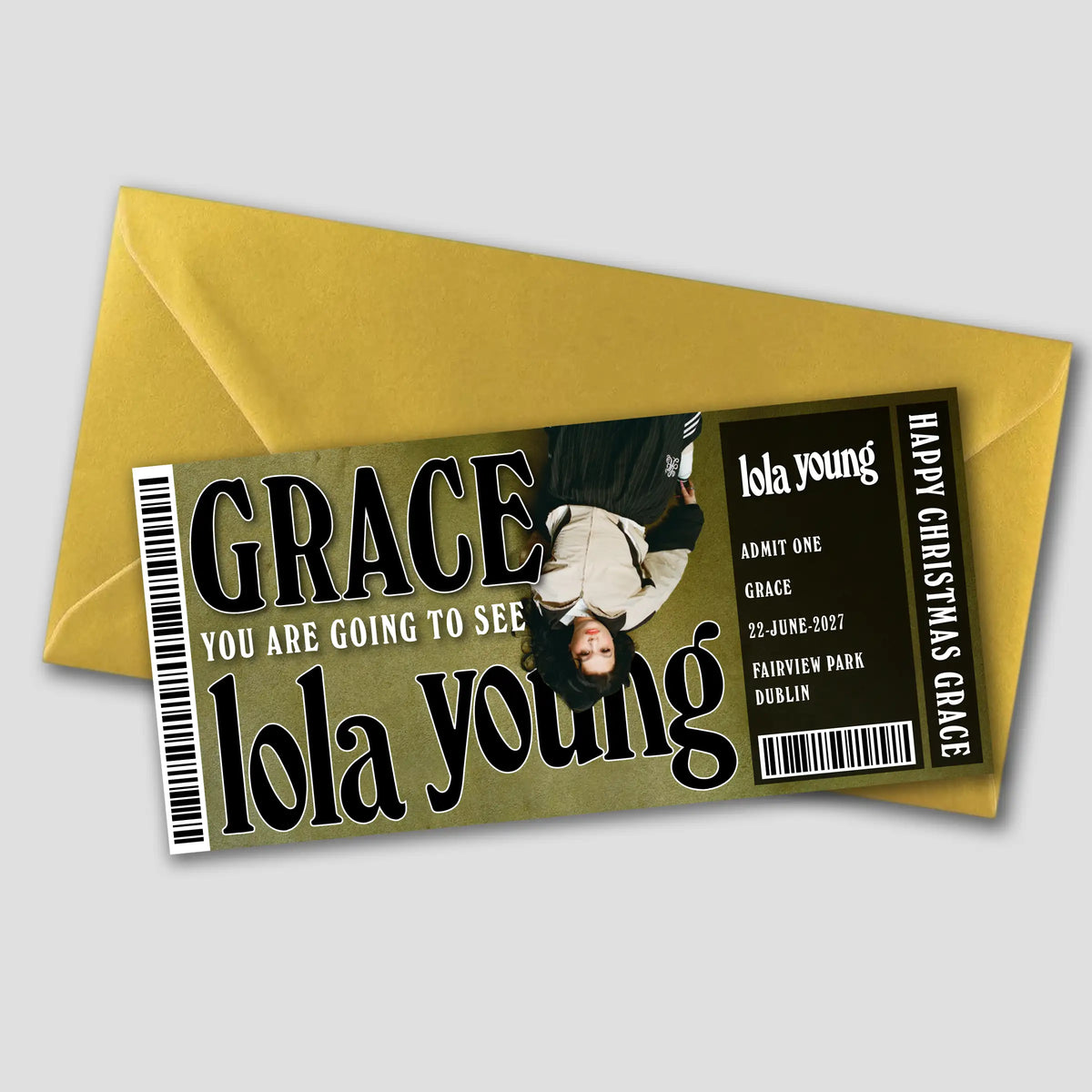 Personalised Lola Young concert gift ticket