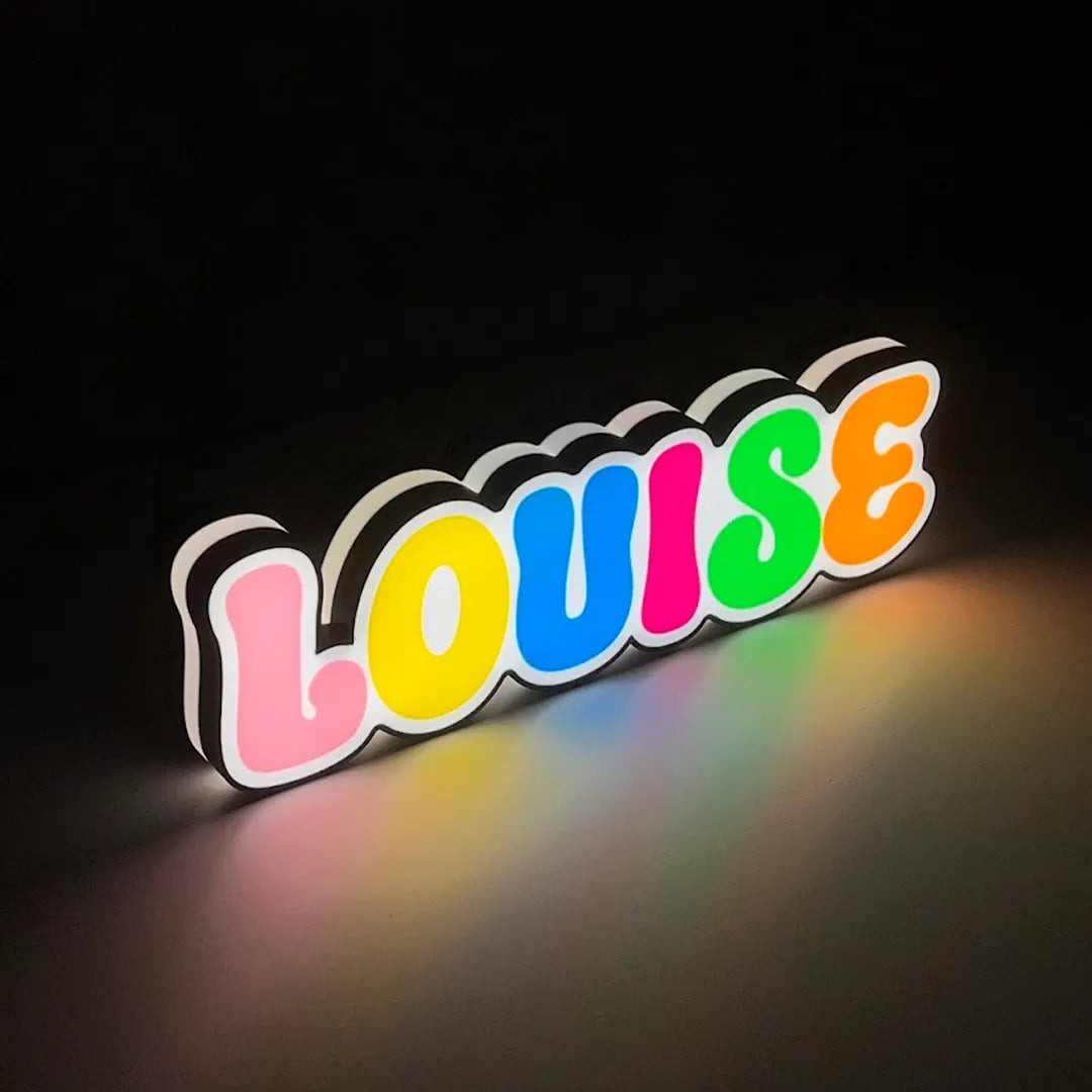 Personalised Bubble Font Name Lightbox