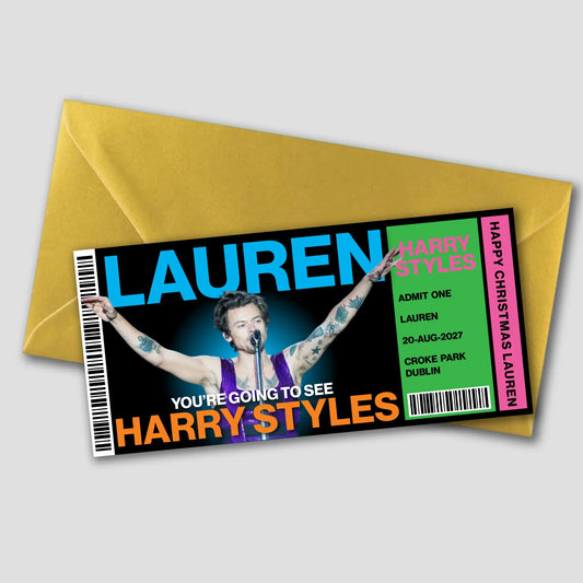 Personalised Harry Styles Croke Park 2027 concert gift ticket - Style 1