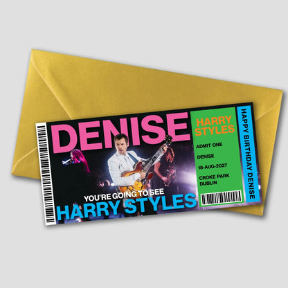 Personalised Harry Styles Croke Park 2027 concert gift ticket - Style 2
