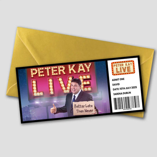 Personalised Peter Kay Gift Ticket