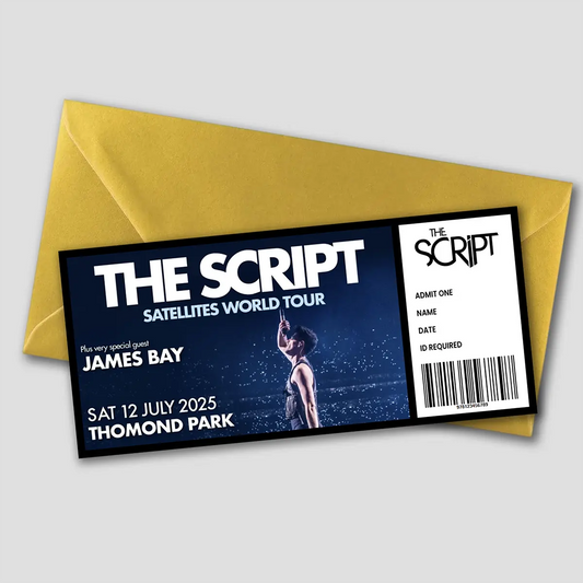 Personalised The Script Gift Ticket