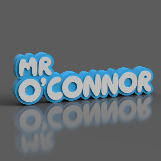 Bubble Text Gift Name Plate